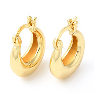 Rack Plating Brass Thick Hoop Earrings, Lead Free & Cadmium Free, Real 18K Gold Plated, 17x15x5.5mm, Pin: 1~1.5x0.5mm(EJEW-R149-05G)