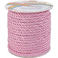 Olycraft Nylon Thread, Twisted Cord, Pearl Pink, 5mm, about 30yards/roll(27.432m/roll)(NWIR-OC0001-02-04)