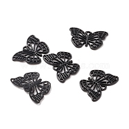 Alloy Pendents, Butterfly, Electrophoresis Black, 17x25.5x2mm, Hole: 1.5mm(PALLOY-F281-08EB)