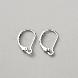 Brass Hoop Earring Findings, Platinum, 16.5x11x1.5mm, Pin: 0.7mm(DIY-WH0888-510P)