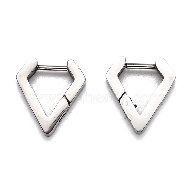 304 Stainless Steel Huggie Hoop Earrings(STAS-H156-17A-P)-2