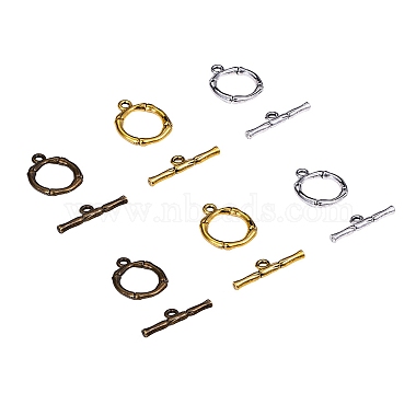 Mixed Color Ring Alloy Toggle Clasps