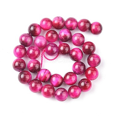 Natural Rose Tiger Eye Beads Strands(G-G099-6mm-12)-3