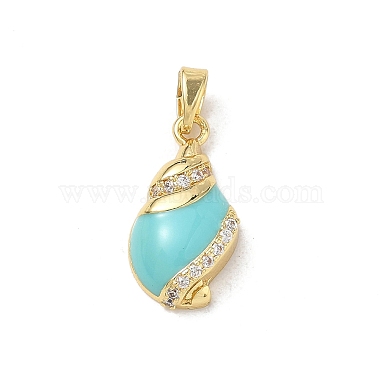 Brass Enamel Pendants(RB-CBA2CEF-02G-03)-1