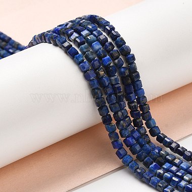 naturelles lapis-lazuli brins de perles(G-E608-B12)-4