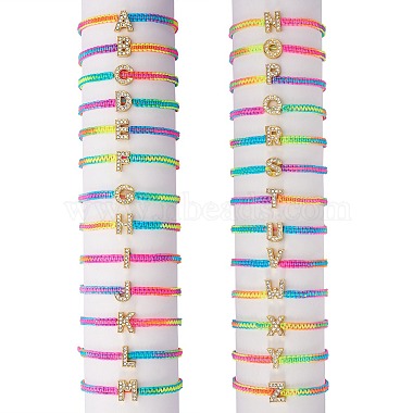 Colorful Letter S Rhinestone Bracelets