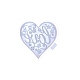 Коврик для чашки в форме сердца своими руками на День святого Валентина(PW-WG26162-01)-1