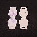 Jewelry Display Marble Texture Paper Cards, for Earring/Necklace, Medium Slate Blue, 10.7x4.4x0.05cm, Hole: 1.8mm, 100pcs/bag(CDIS-WH0024-04B)