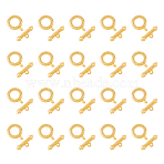 20 Sets Alloy Toggle Clasps, Textured Ring, Golden, Ring: 25x20x4mm, Hole: 2mm, Bar: 27x9x4mm, Hole: 2mm(FIND-DC0002-59)