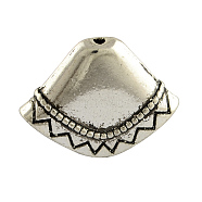 Tibetan Style Alloy Bead Cones, For Tassels Pendant,  Apetalous, Cadmium Free & Lead Free , Antique Silver, 17x23x8mm, Hole: 1.5mm(X-TIBE-00907-AS-RS)