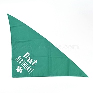 Cloth Pet Handkerchi, Pet Supplies, Triangle, Sea Green, 350x730x0.8mm(AJEW-WH0223-48B)