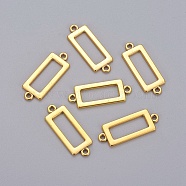 Alloy Links connectors, Cadmium Free & Lead Free, Rectangle, Antique Golden, 30x11.5x2mm, Hole: 2mm(PALLOY-A19011-AG-LF)