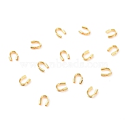 Brass Wire Guardian and Protectors, Long-Lasting Plated, Real 18K Gold Plated, 4.5x4x1mm, Hole: 0.6mm(X-KK-F824-105B-G)