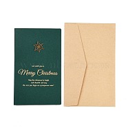 Rectangle Paper Greeting Card, with Envelope, Christmas Day Invitation Card, Snowflake, 170x105x3.5mm(AJEW-P123-C05)