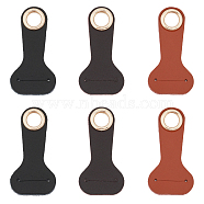 CHGCRAFT 6pcs 3 Colors Detachable Leather Bag Grommet Eyelet Connector, for Protecting Original Bag Suspension Clasp from Abrasion, Mixed Color, 5.1x2.6x0.4cm, Hole: 8mm, 2pcs/color(DIY-CA0005-95)