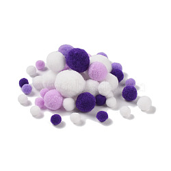 Polyester Ball Decoration, Pom Pom Ball, For DIY Craft, Lilac, 0.8~3cm, about 100pcs/set(FIND-Z042-01E)