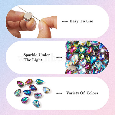 cheriswelry 100piezas 10 colores para coser diamantes de imitación(DIY-CW0001-38)-6