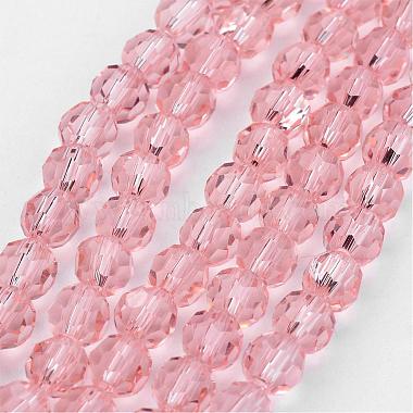 4mm Pink Round Glass Beads