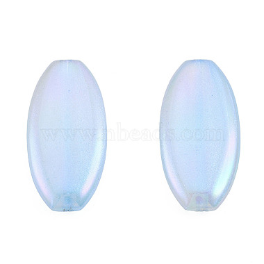 Rainbow Iridescent Plating Acrylic Beads(OACR-N010-066)-3