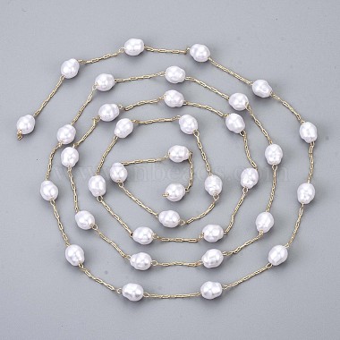 Handmade ABS Plastic Imitation Pearl Beads Chains(CHC-T012-27LG)-2