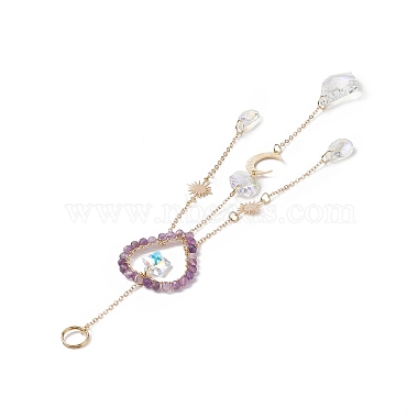 Glass Teardrop & Star Window Hanging Suncatchers(HJEW-JM00905-03)-4