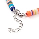 Valentine's Day Rainbow Polymer Clay Heishi Beaded Necklaces(NJEW-JN03301)-4