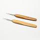Bamboo Handle Iron Crochet Hook Needles(TOOL-R034-1.0mm)-1