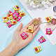 16Pcs 2 Colors Owl Food Grade Eco-Friendly Silicone Beads(SIL-DC0001-32)-3