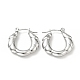 Boucles d'oreilles créoles torsadées en acier inoxydable anti-ternissement 304 pour femmes(EJEW-G293-11P)-1