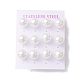 6 Pair Shell Pearl Round Ball Stud Earrings(EJEW-A067-18B)-2