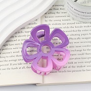 Gradient Hollow Flower Plastic Claw Hair Clips, Hair Accessories for Women Girl, Medium Orchid, 65x60mm(PW-WG87417-01)
