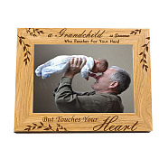 Natural Wood Photo Frames, for Tabletop Display Photo Frame, Rectangle with Word, Black, 150x200mm(DIY-WH0234-013)