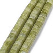 Natural Xinyi Jade Chinese Southern Jade Beads Strands, Heishi Beads, Flat Round/Disc, 6x3mm, Hole: 1mm, about 119~131pcs/strand, 14.76~15.74 inch (37.5~40cm)(G-Z006-C19-A)