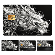 Plastic Waterproof Card Stickers, Self-adhesion Card Skin for Bank Card Decor, Rectangle, Dragon, 140x190mm(STIC-WH0032-093)