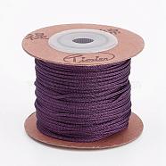 Nylon Cords, String Threads Cords, Round, Indigo, 1.5mm, about 27.34 yards(25m)/roll(OCOR-L035-G02)