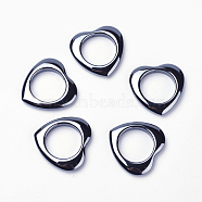 Valentines Day Gift Ideas for Boyfriend, Non-magnetic Synthetic Hematite Heart Pendants, 35x6mm, Hole: 1mm(IMP002)