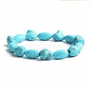 Turquoise Bracelet with Elastic Rope Bracelet, Male and Female Lovers Best Friend(DZ7554-13)