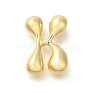 Rack Plating Brass Beads, Balloon Letter, for Personalized Name Necklaces Making, Long-Lasting Plated, Lead Free & Cadmium Free, Real 18K Gold Plated, Letter K, 23.5x17.5x6.5mm, Hole: 2mm(KK-S051-01G-K)