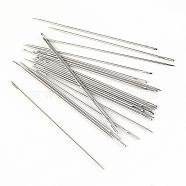 Iron Tapestry Needles, Platinum, 99x1.5mm, Hole: 7x0.8mm, about 20pcs/bag(IFIN-R219-16)