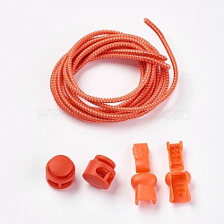 DIY Elastic Lock Shoelace, Coral, 3mm, 1m/strand(AJEW-WH0057-05O)