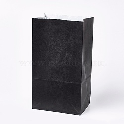 Pure Color Kraft Paper Bag, Food Storage Bags, No Handles, For Baby Shower Kid's Birthday Party, Black, 23.5x13x8cm(CARB-WH0008-10)