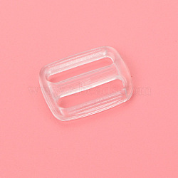 Plastic Slide Buckle Adjuster, Multi-Purpose Webbing Strap Loops, for Luggage Belt Craft DIY Accessories, Clear, 26x22x3.5mm(PURS-PW0001-157A-02)