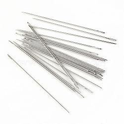 Iron Tapestry Needles, Platinum, 99x1.5mm, Hole: 7x0.8mm, about 20pcs/bag(IFIN-R219-16)