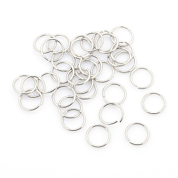 304 Stainless Steel Open Jump Rings, Stainless Steel Color, 9x0.9mm, Inner Diameter: 7.2mm, about 90pcs/10g