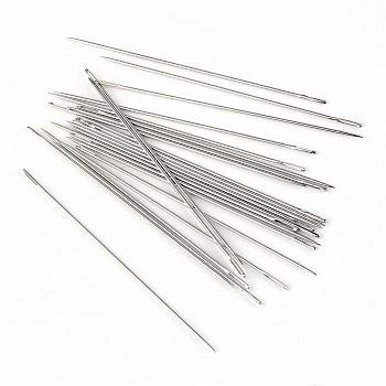 Iron Tapestry Needles, Platinum, 99x1.5mm, Hole: 7x0.8mm, about 20pcs/bag