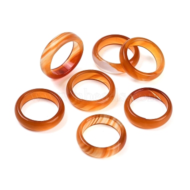 Chocolate Ring Natural Agate Finger Rings