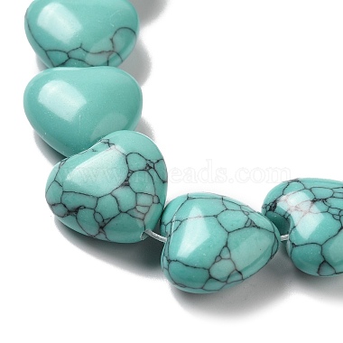 hilos de perlas sintéticas teñidas de turquesa(G-K335-01H)-3