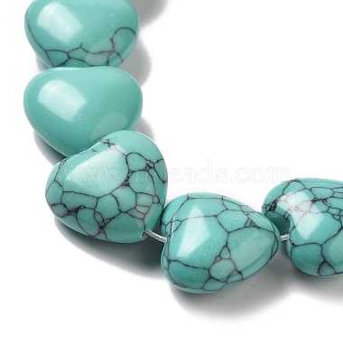 brins de perles synthétiques teintes en turquoise(G-K335-01H)-3