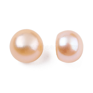 Half Drilled Natural Cultured Freshwater Pearl Beads(PEAR-N020-06A)-7