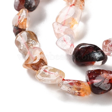 Natural Hematoid Quartz/Ferruginous Quartz Beads Strands(G-P497-01C-01)-4